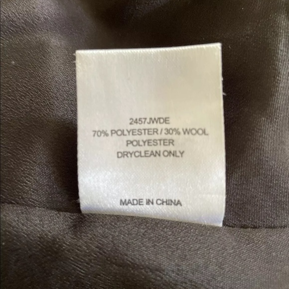 Ladies DECJUBA Black White Wool Blend Blazer Size 10 Zippered Pockets Lined - Picture 10 of 12